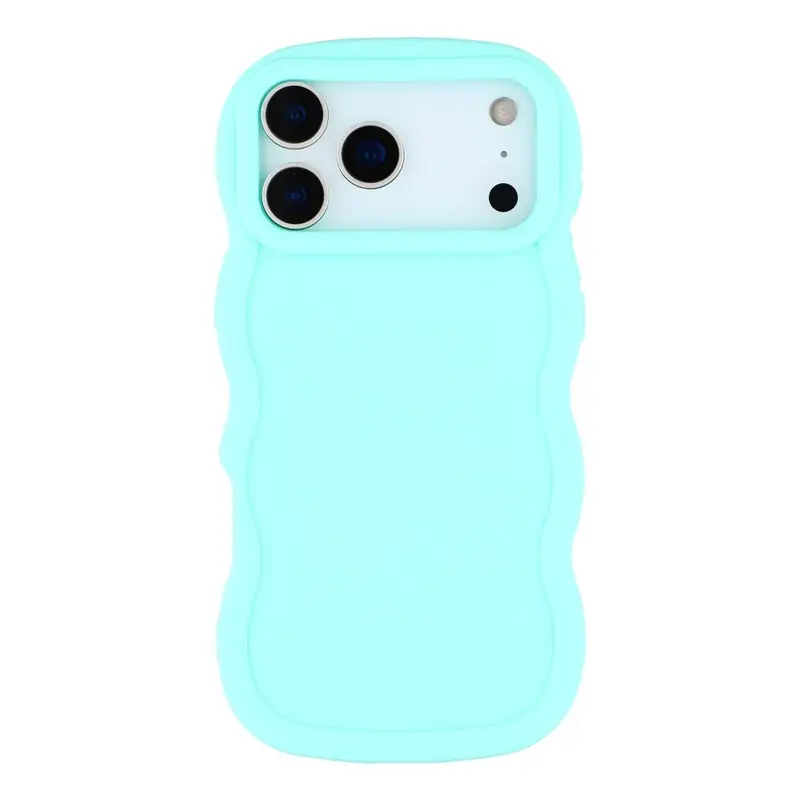 iPhone 17 Pro - EIDERWOOD Fleksibelt Plastik Wavy Bagside Cover - Blå