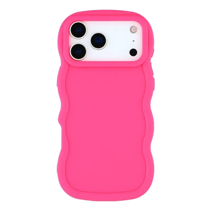 iPhone 17 Pro - EIDERWOOD Fleksibelt Plastik Wavy Bagside Cover - Pink