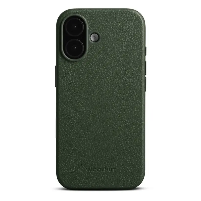 iPhone 17 - WOOLNUT Ægte Læder Bagside Cover - MagSafe Kompatibel - Grøn