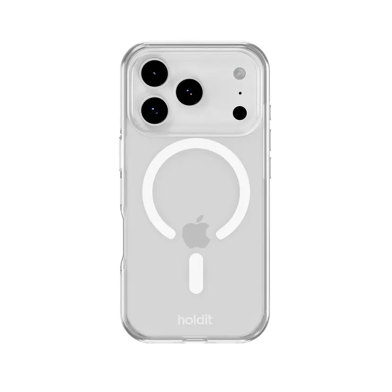 iPhone 18 Pro / 17 Pro Holdit MagSafe Cover - Transparent / White