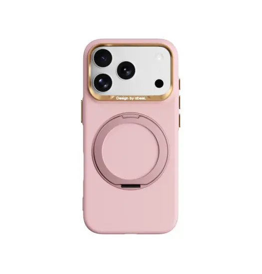 iPhone 18 Pro - ABEEL™ AirStand Cover m. MagSafe Ring - Pink