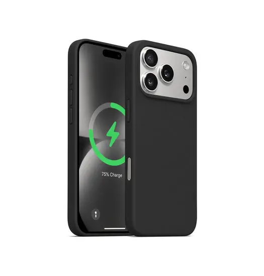 iPhone 18 Pro Max - Deluxe™ Soft Touch Silikone Cover - MagSafe-kompatibel - Sort