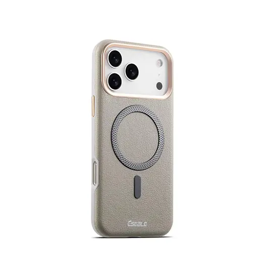 iPhone 18 Pro Max - Læder Cover - MagSafe Kompatibel - Stone - ESEBLE