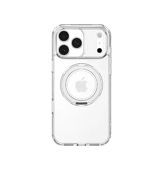 iPhone 18 Pro Max - MagStand Silikone Cover - Gennemsigtig