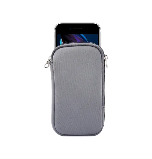 iPhone 7/8 Plus - Simple Nylon Sleeve Etui M. Lynlås - Grå