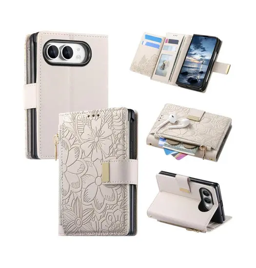 iPhone Duo – Bloom Læder Etui M. Pung - Khaki