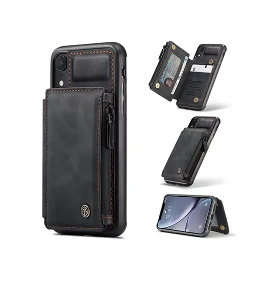 iPhone XR - CaseMe™ Æra Læder Etui M. Bag Pung
