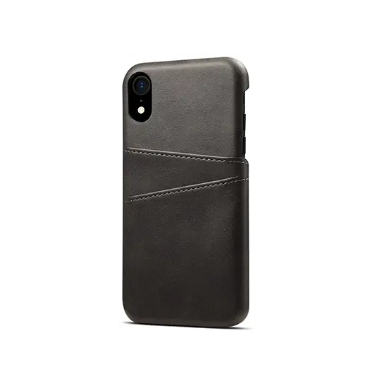 iPhone XR - NX Design™ Læder Cover M. Kortholder - Sort