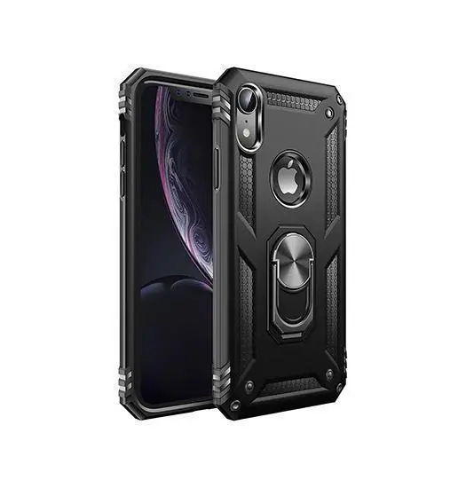 iPhone XR - NX Pro™ Armor Cover m. Ring Holder - Sort