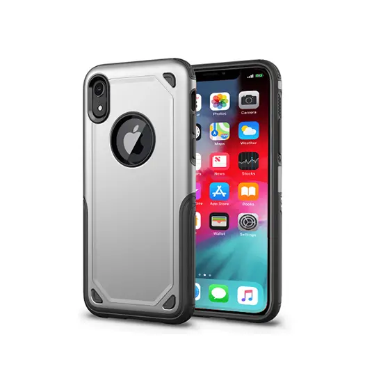 iPhone XR - REALIKE™ Pro Stødsikkert Håndværker Cover - Sølv