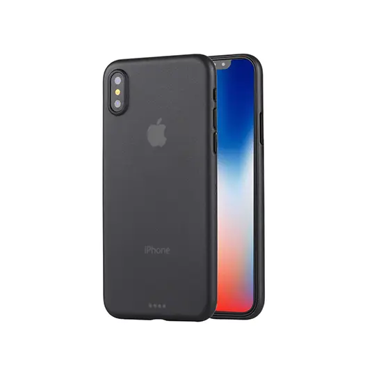 iPhone XS Max - Ultratyndt Mat Serie Cover V.2.0 - Sort