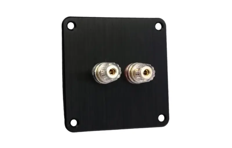 Jantzen Audio Terminalsæt sort anodized med guld terminaler