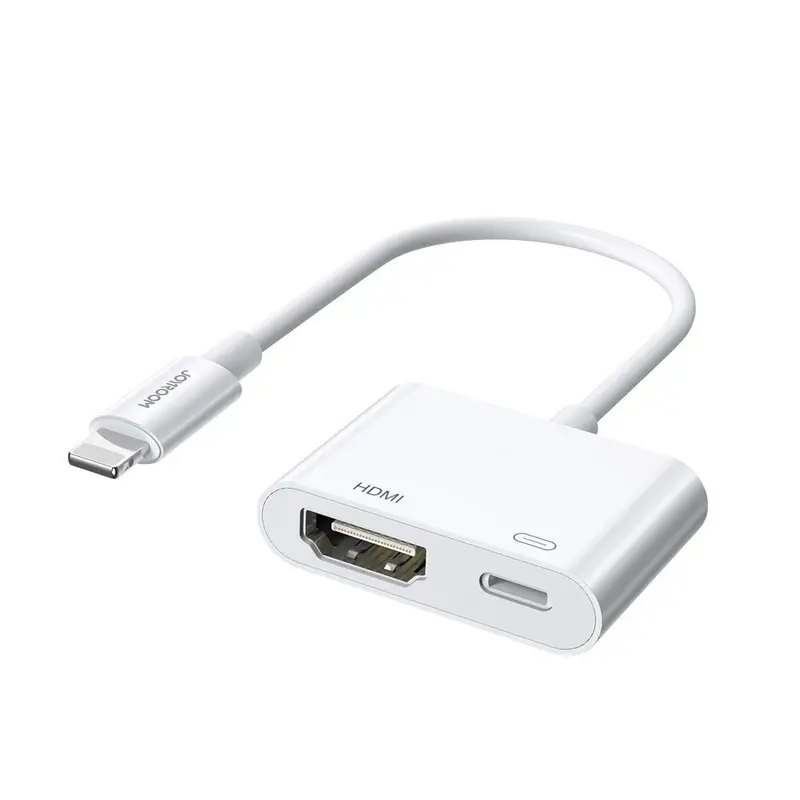 Joyroom HDMI-Adapter m. Lightning (Han) / Lightning (Hun) - Hvid
