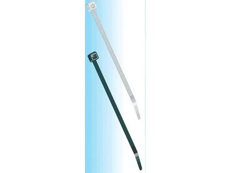 Kabelbinder sort 7,6 x  370mm Pakke m. 100stk