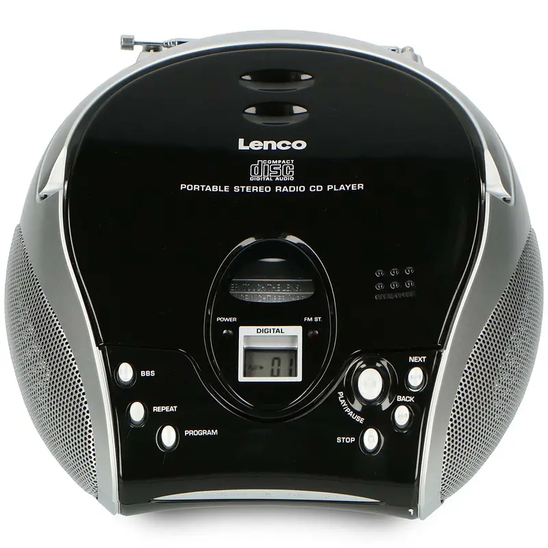 Lenco - Portable stereo FM radio with CD player - SCD-24 BL/SI U