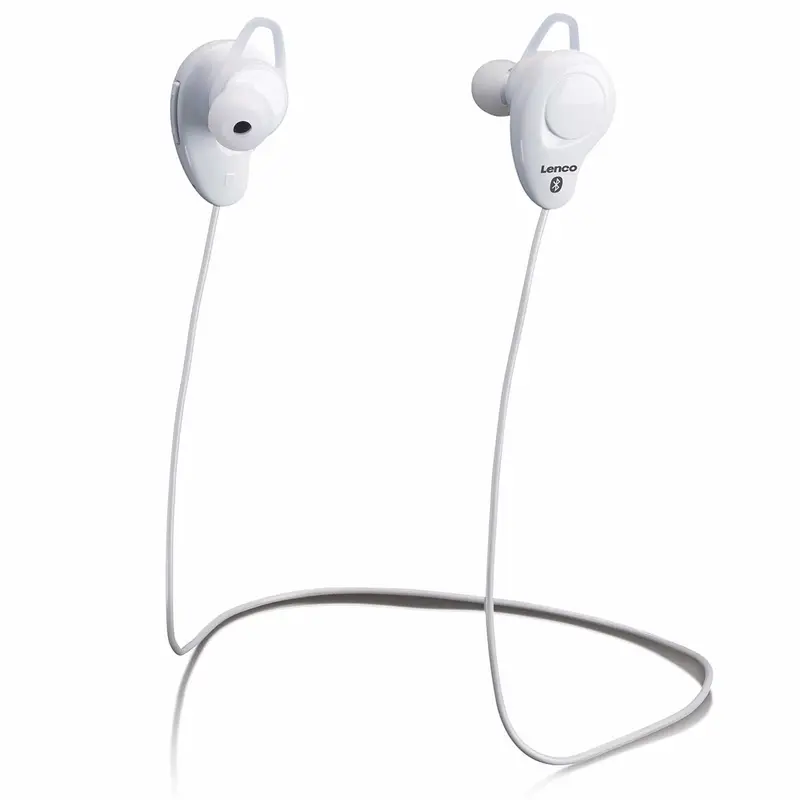 Lenco - Trådløst in-ear headset Hvid - EPB-015WH