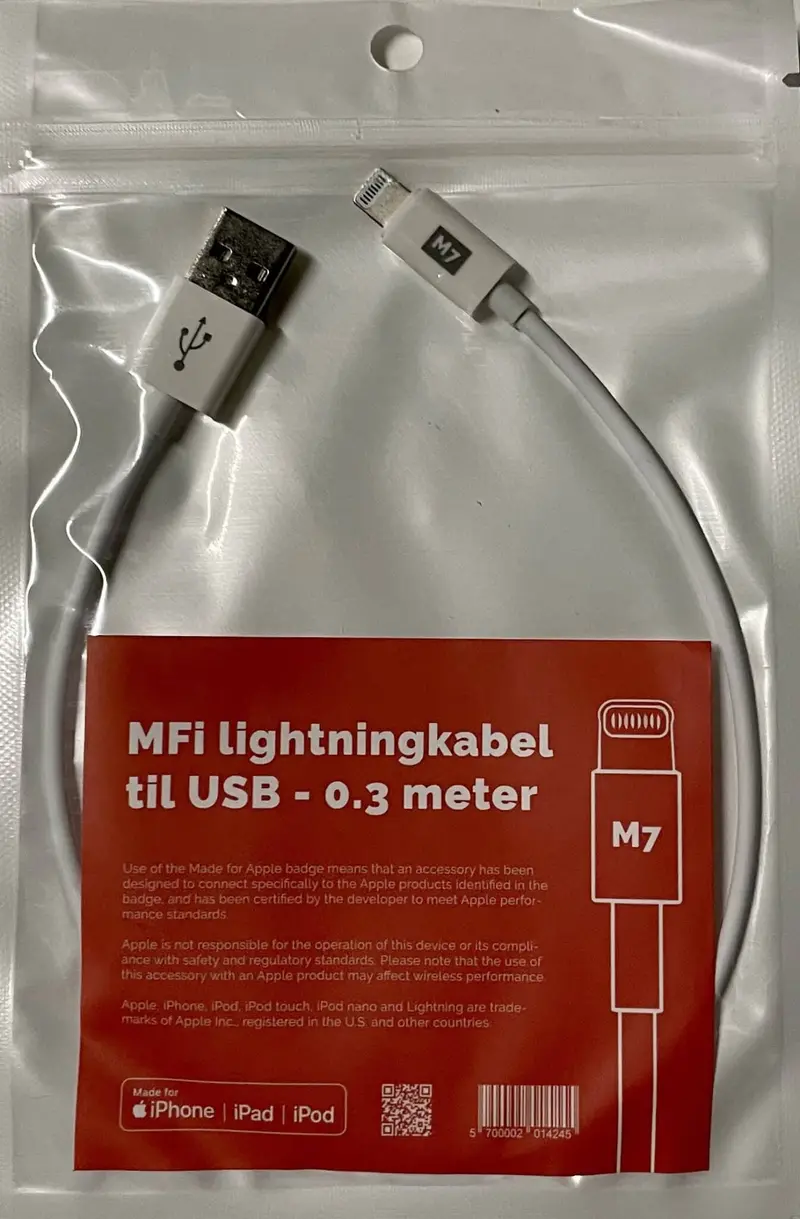 Lightning-kabel til iPhone og iPad – USB-A, 1–3 meter