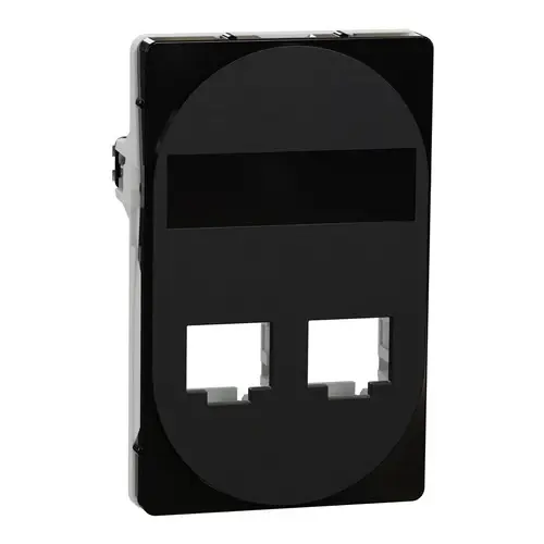 LK One Actassi/Keystone dobbelt RJ45 udtag 1½ modul – sort