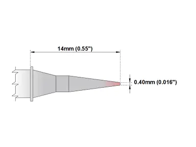 Loddespids Conical 0,40mm til TMT-9000S (STTC-845)