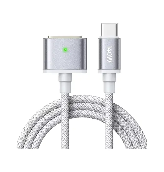 MacBook USB-C Til Magnetisk Opladerkabel - Sølv - 2M - LISEN