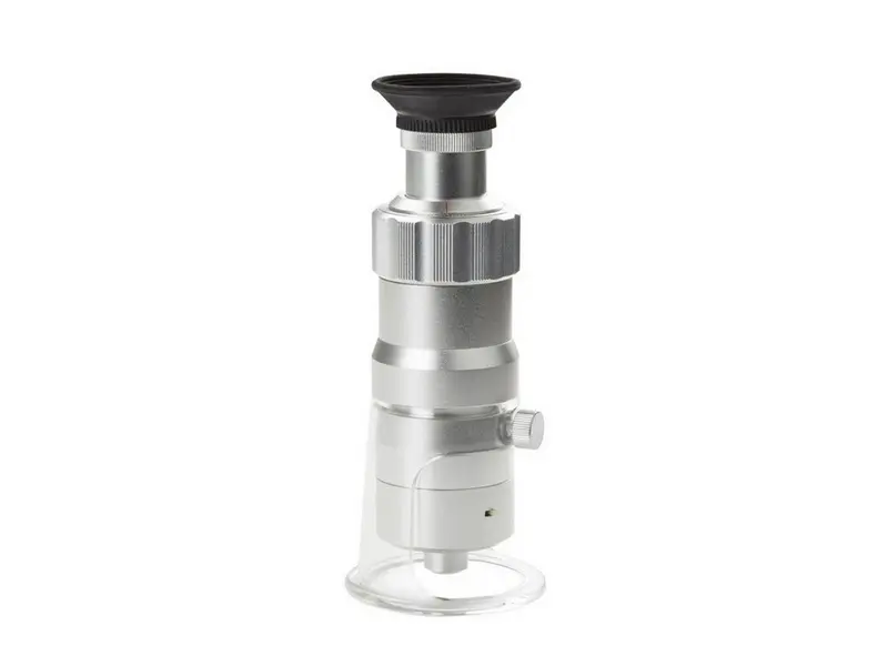 Measuring microscope 40x magnification with LED illumination. Reticle with 0.05 mm divisions