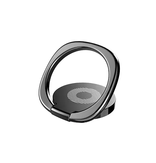 Mobil Smart Finger Ring Stander-Holder - Sort