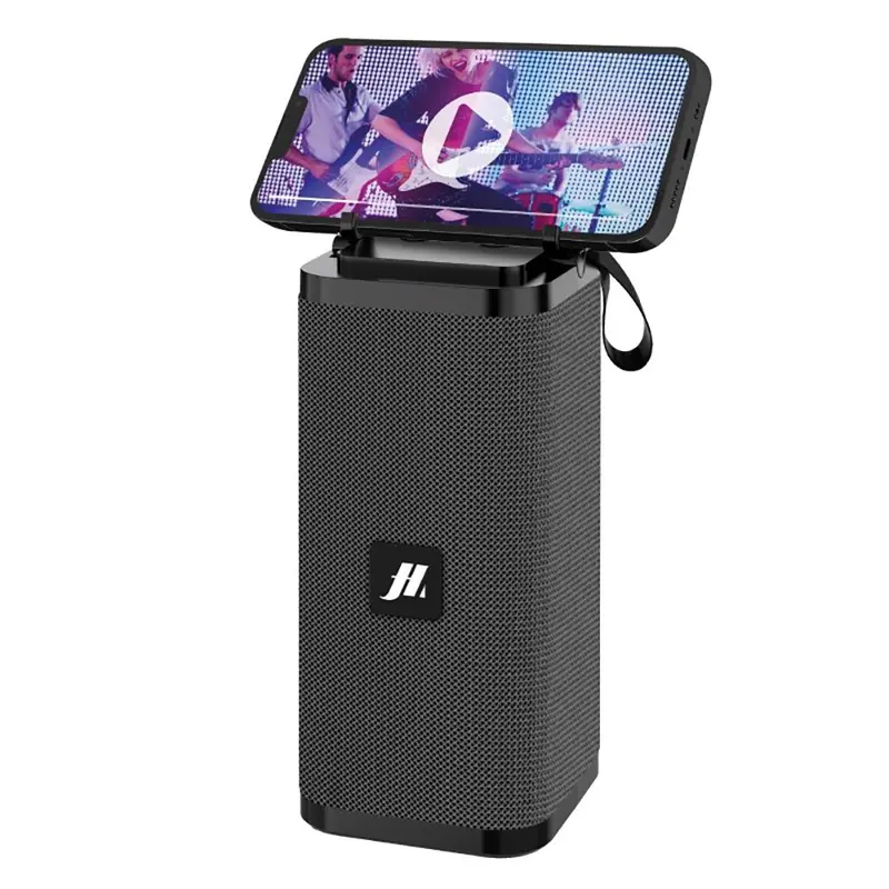 Music Hero Bluetooth Højtaler med Smartphoneholder - Sort