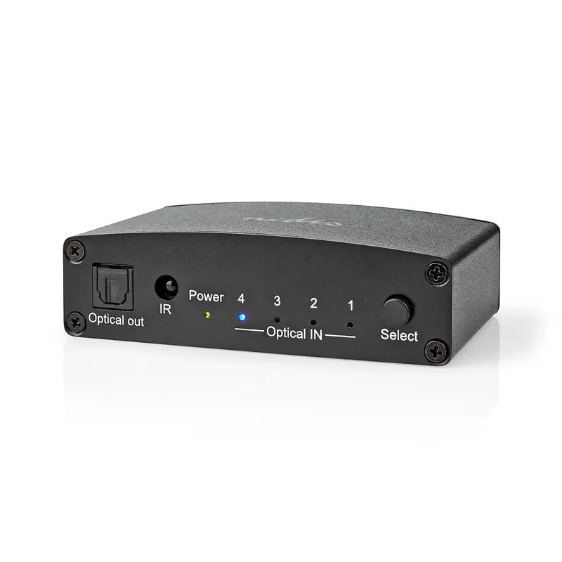 Nedis - Digital Audio Switch | 4-vejs | Indgang til lyd- / video- / dataforbindelser