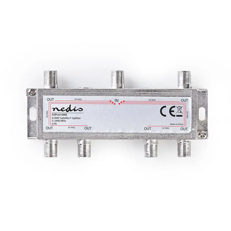 Nedis - Satellit Splitter | 5 - 2400 MHz | 17.0 dB | Antal input