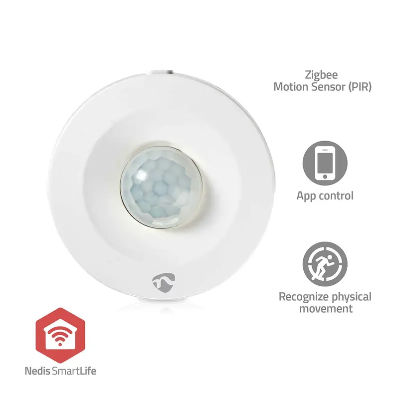 NEDIS SmartLife Bevægelses Sensor | Zigbee 3.0 | Batteri | IP20 | Detektorvinkel