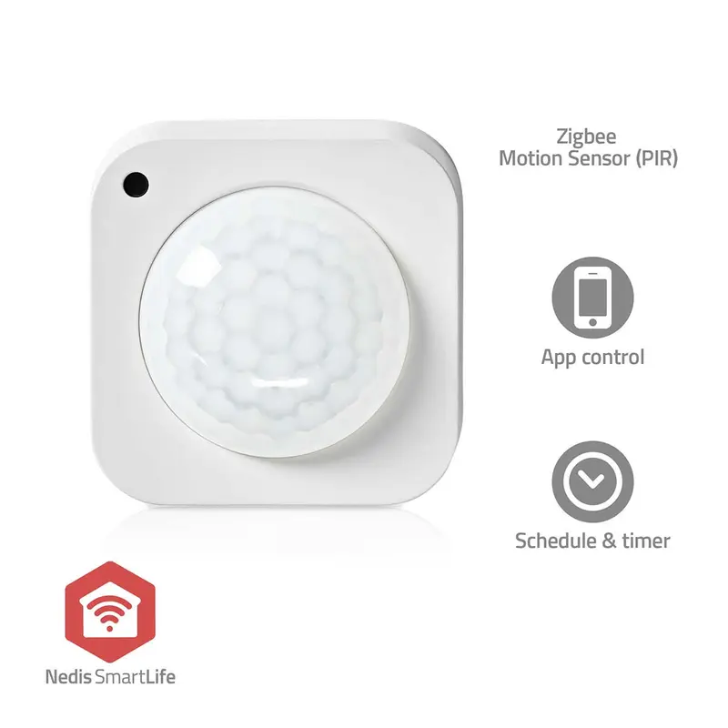 Nedis - SmartLife Bevægelses Sensor | Zigbee 3.0 | Batteri / USB Drevet | Detektorvinkel