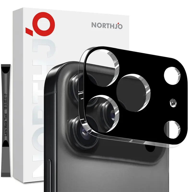 NORTHJO iPhone 17 Pro Max Kameralinsebeskyttelse - Sort