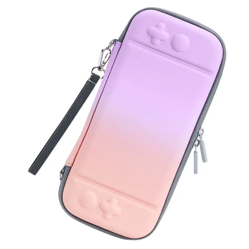 Opbevaringscase m. Lynlås til Nintendo Switch / Switch OLED - Lyserød / Lilla