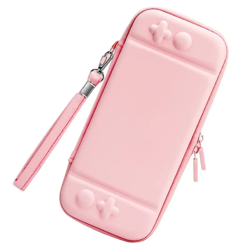 Opbevaringsskal m. Lynlås til Nintendo Switch / Switch OLED - Lyserød