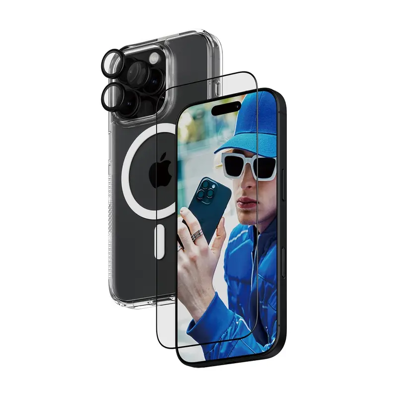 PanzerGlass® 3-i-1 Beskyttelsespakke iPhone 16 Pro