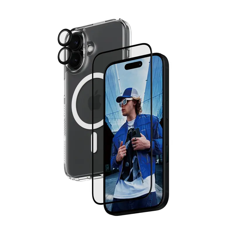 PanzerGlass® 3-i-1 Beskyttelsespakke iPhone 16