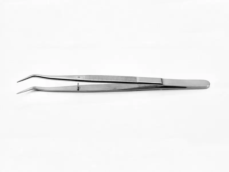 Pincet rund spids 150mm riflet greb