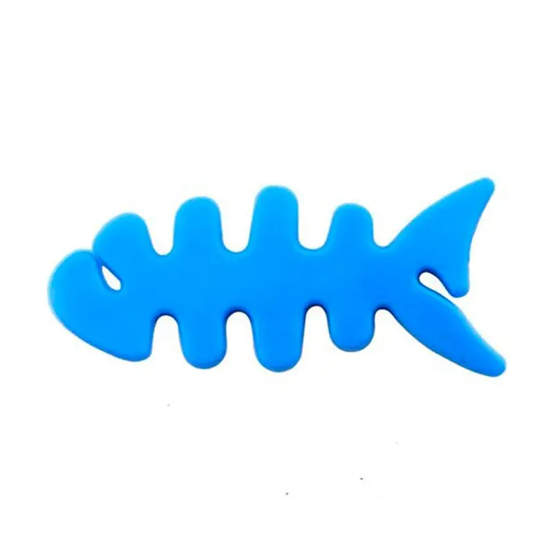 Plastik Kabelopruller - Fisk - Blå