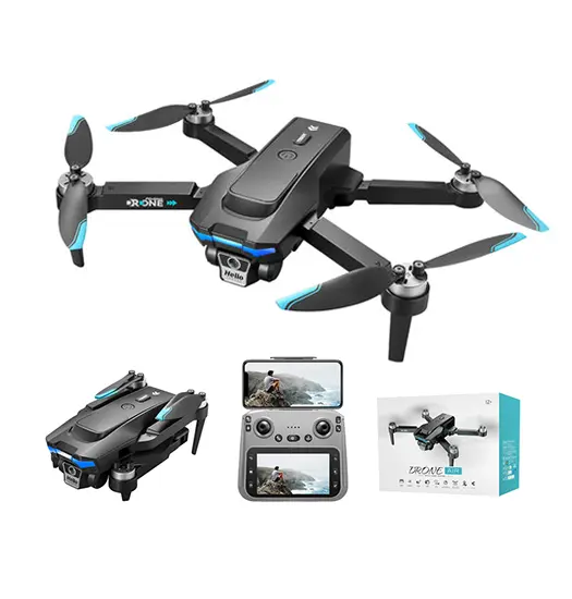 Professionel Drone V.2.0 - 4K Dual Kamera - Brushless - GPS - Sort