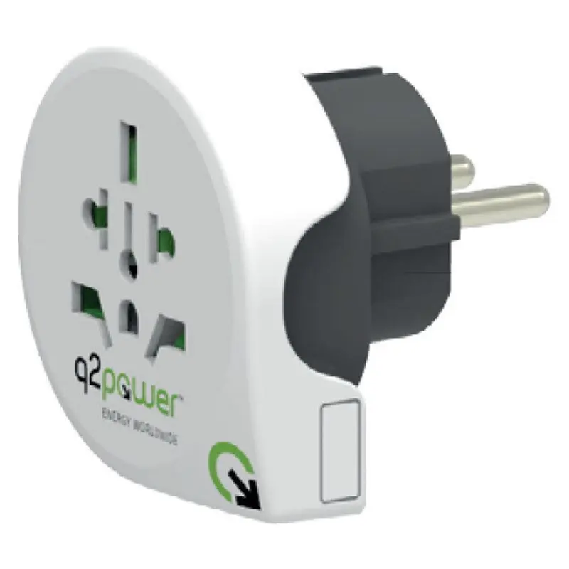 Q2Power Qdapter 360 adapter til vægstik i hele verden