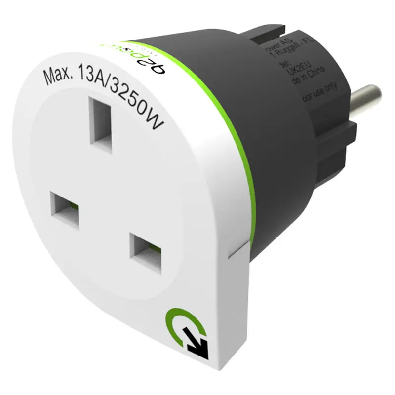 Q2Power UK til EU Rejseadapter