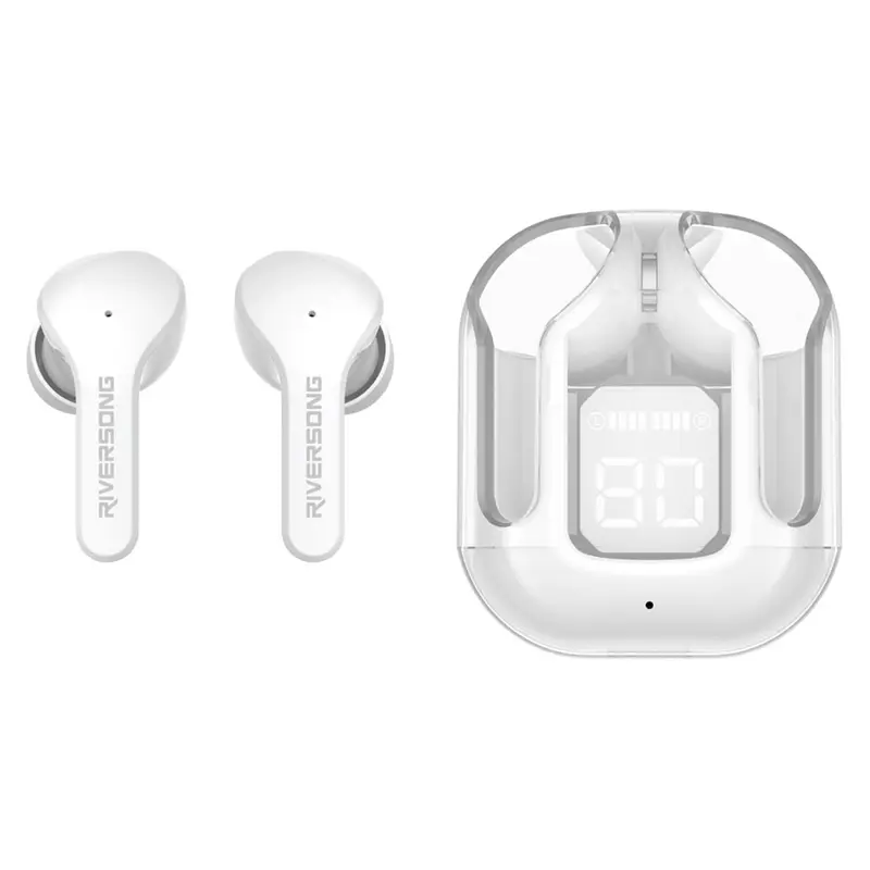 Riversong Airfly M2, True Wireless Høretelefoner, Hvid
