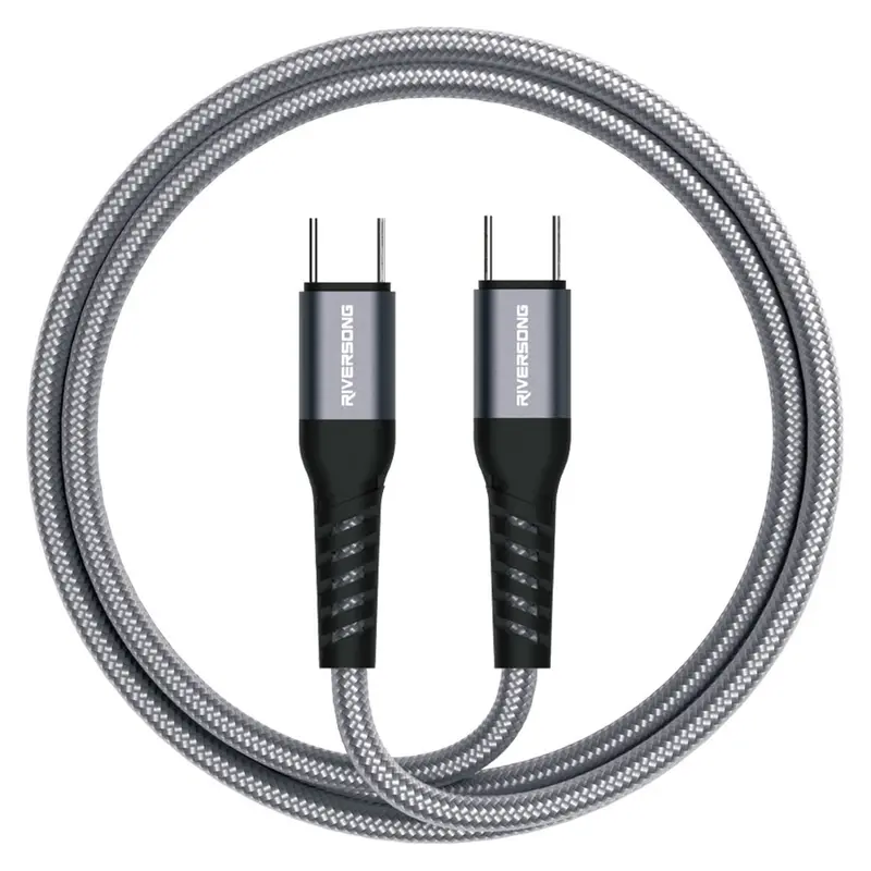 Riversong Hercules, 100W USB-C til USB-C PD nylon kabel, 1m