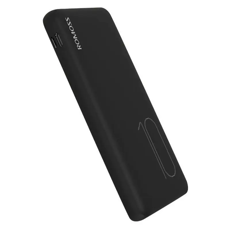 Romoss PSP10 10.000 mAh Powerbank, Sort