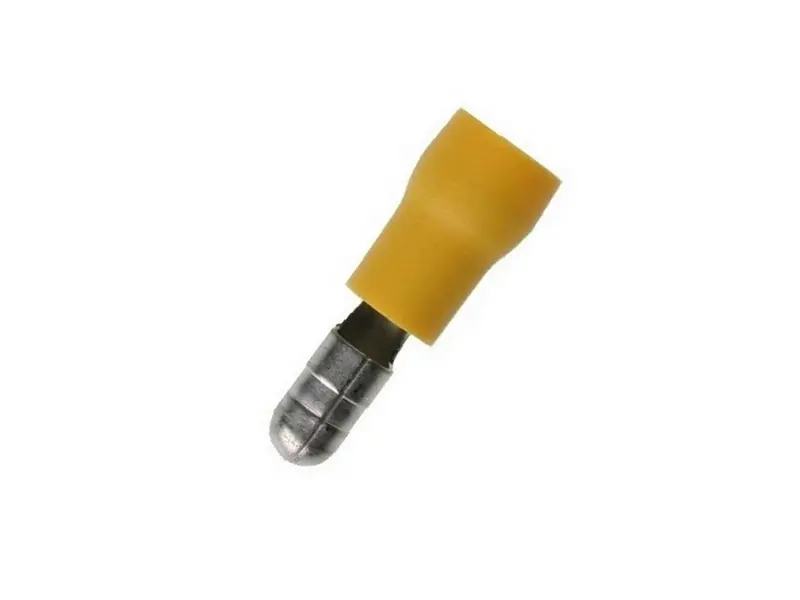 Rundstik isoleret han gul 4-6mm²-Ø5mm