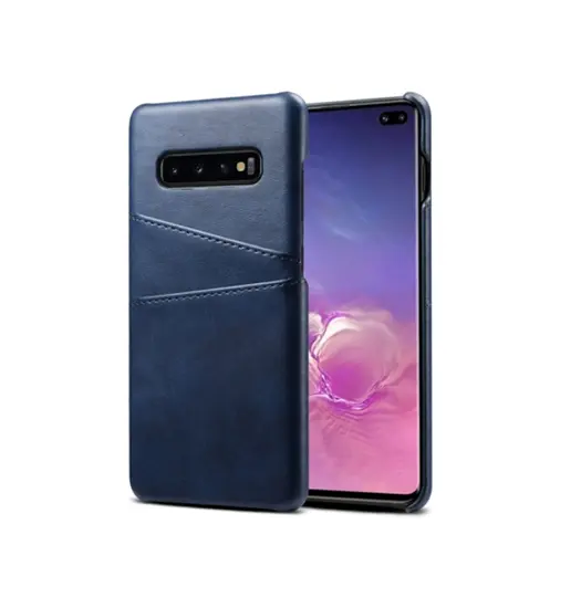 Samsung Galaxy S10+ (Plus) - NX Design Læder Bagcover - Blå