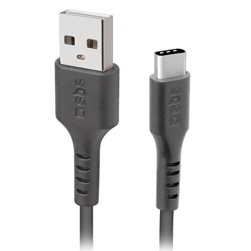 SBS USB-C Ladekabel - 3 Meter - 480 Mbit/s - Sort