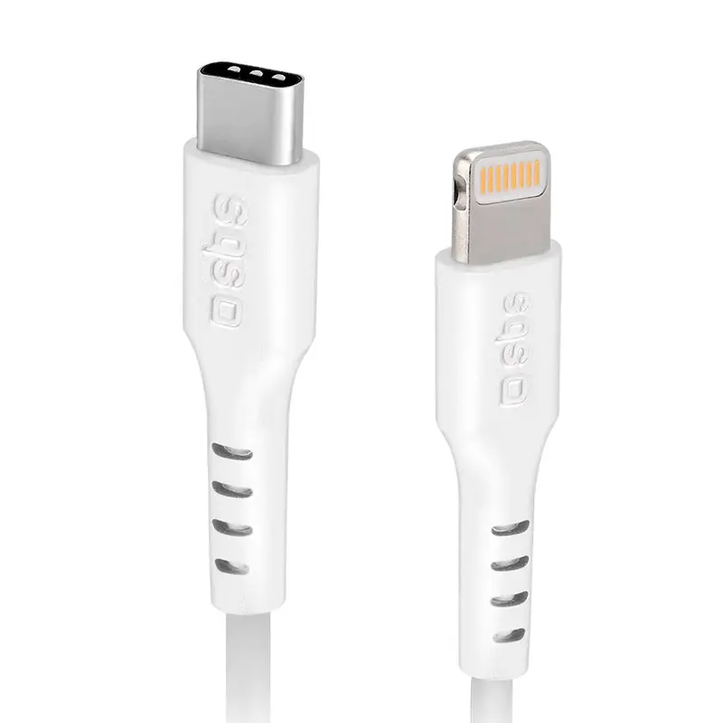 SBS USB-C til Lightning Ladekabel - 1 Meter - MFI - 20W (PD) - Hvid