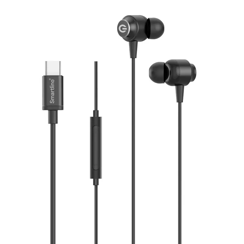 Smartline In-Ear Høretelefoner m. USB-C Stik & Mikrofon - Sort