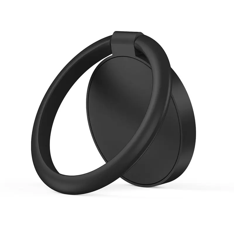 Smartphone Finger Ring Tech-Protect m. 3M Klister - Magnetisk - Sort